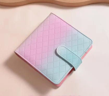 B6 A8 Square MacaronTie Dye Color Change PU Leather DIY Binder Notebook Cover Diary Agenda Planner Paper Cover School Stationery