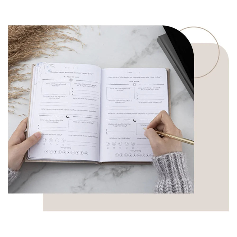 Gratitude Journal 5 Minute Daily Notebook For More Happiness Optimism Affirmation Reflection Record Of Life Sentiments