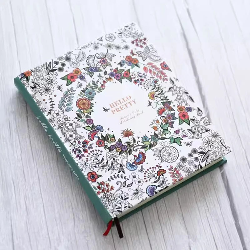 Beautiful Butterfly Hardcover Thick Notebook 148 Sheets Coloring Illustrated Coloring Illustrated Diary Student Notepad