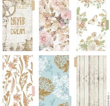 A6 Zipper Bag Color Print Binder PU Notebook Leather Creative Bookkeeping Book Cash budget Office Stationery