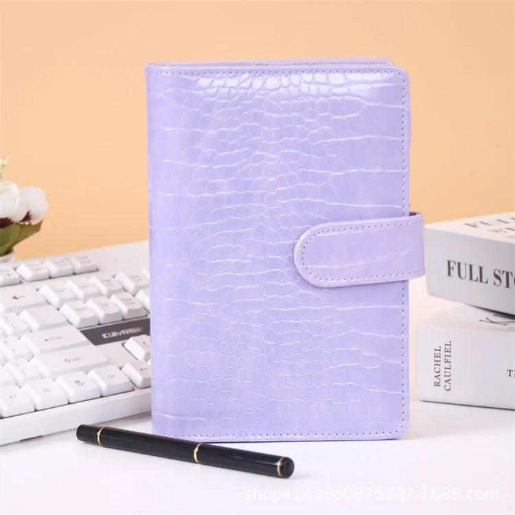 A5 A6 Marble Pink PU Binder Notebook DIY Binder Notebook Cover Diary Agenda Planner Paper Cover School Stationery
