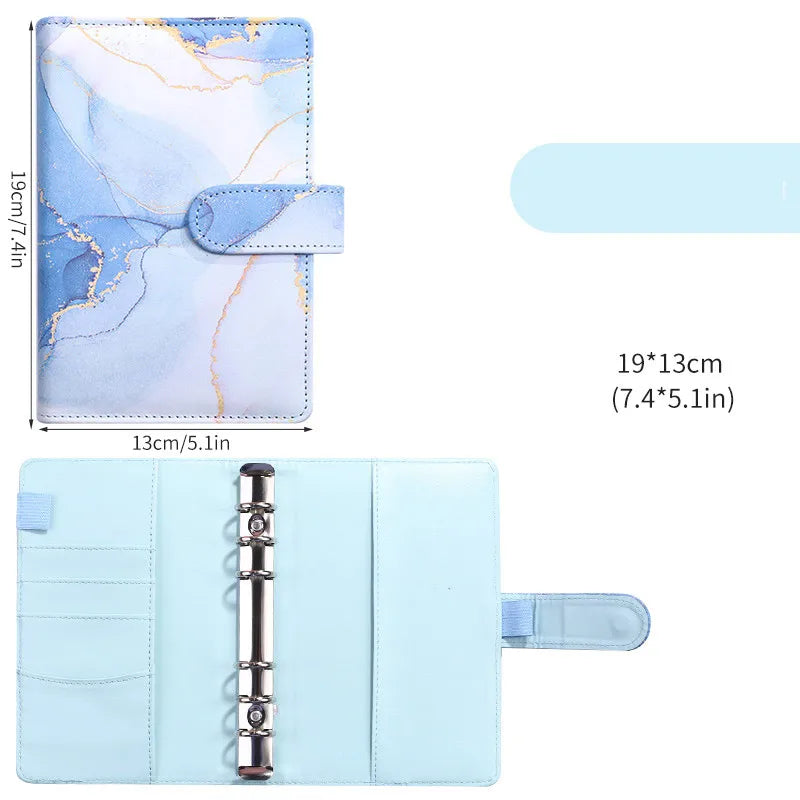 A6 A7 Marble Colorful Money Budget Planner Binder Cover Diary Agenda Planning Paper Cover School Stationery