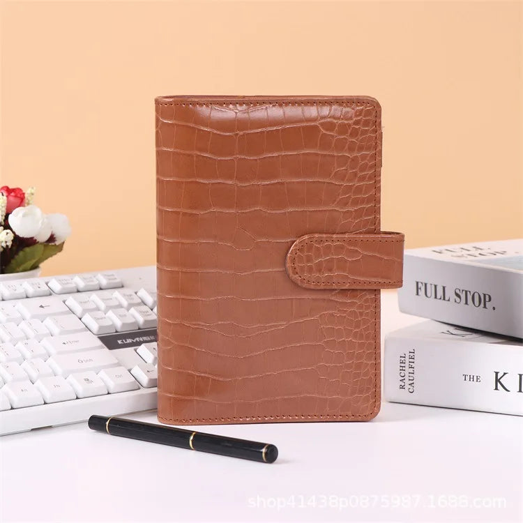 A5 A6 Marble Pink PU Binder Notebook DIY Binder Notebook Cover Diary Agenda Planner Paper Cover School Stationery