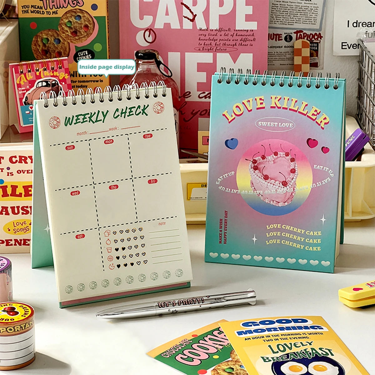 Daily/Weekly Coil Planner 120 Sheets Agenda Diary Supplies 2023 Study School Supplies for Students Back to School