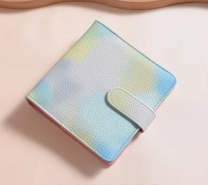 B6 A8 Square MacaronTie Dye Color Change PU Leather DIY Binder Notebook Cover Diary Agenda Planner Paper Cover School Stationery