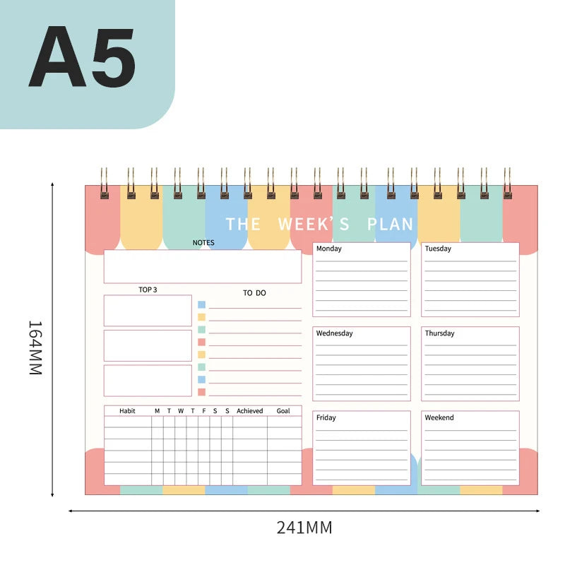 2024 Weekly Planner Notebook 52 Weeks Schedule Notepad To Do List Memo Pad Agenda Diary Organizer School Office Supplies