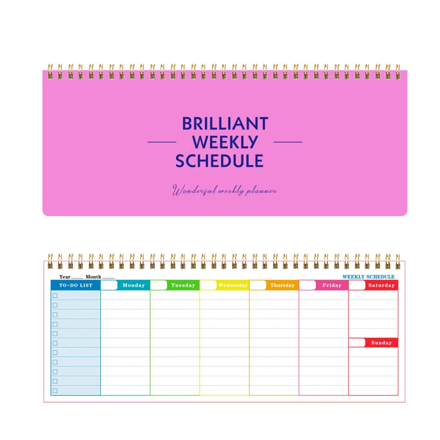 2025 New Planner Notebook Calendar Diary Schedule English Week Plan Memo Time Management Handbook Office School Stationery