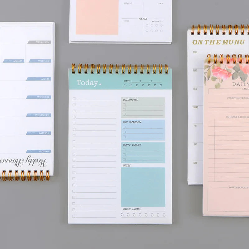 Daily Planner A5 Coil Full English Time Management To Do List Calendar Efficiency Manual Notebooks Office Accessories