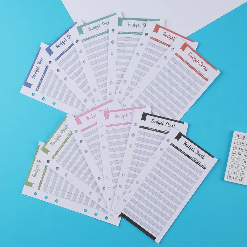 A5 A6 A7 Binder Budget Planner Organizer 6 Ring Binder Envelopes Pockets And 12 Pieces Expense Budget Sheets