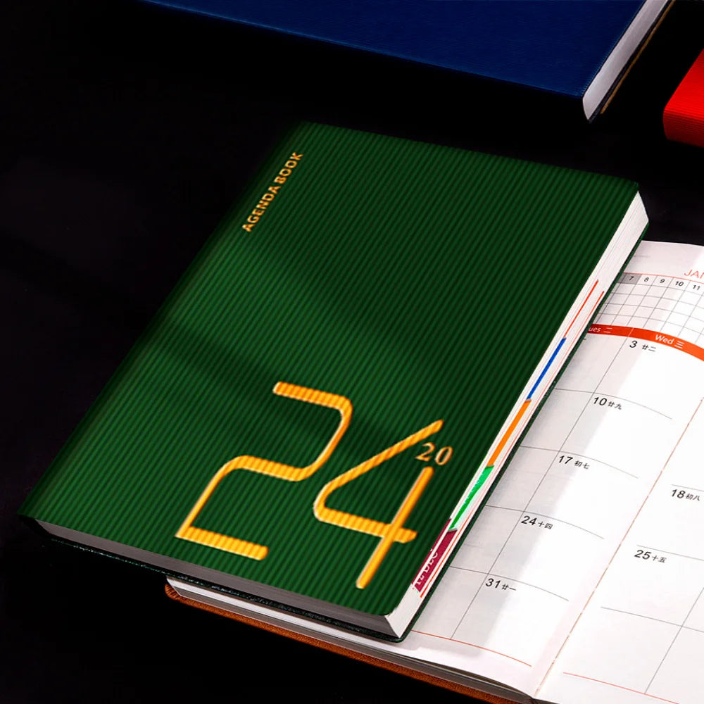 A5 Notebook Daily Weekly Monthly Planner 2024 Schedule Agenda Book 365 Days Notepad Writing Pads Office School Supplies