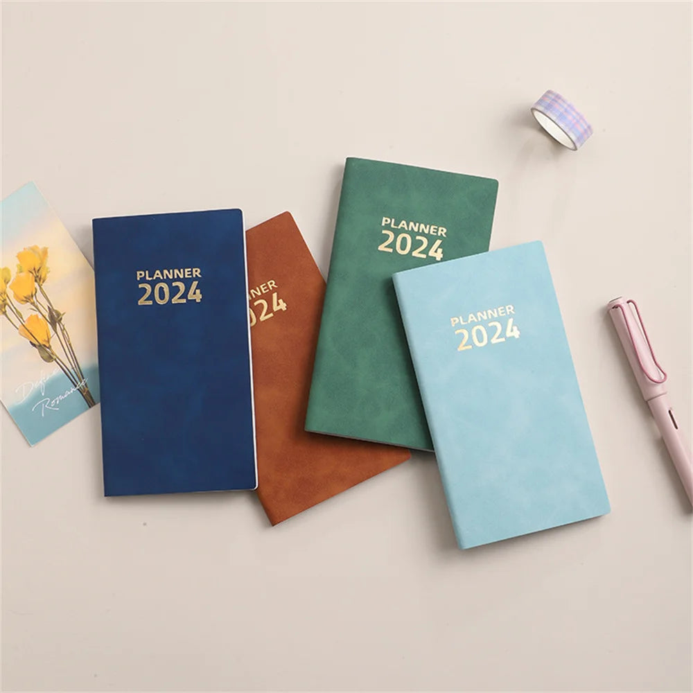 2024 A6 Notebook Daily Weekly Agenda Planner Notebook 365 Days Notepad Journal Notebook Office School Supplies