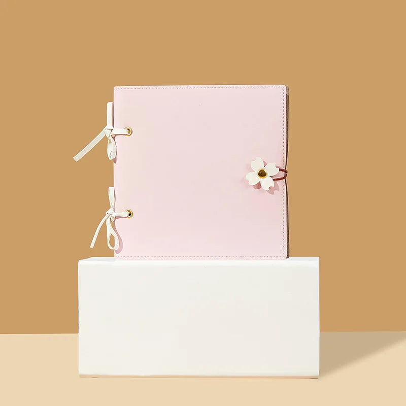 Square Notebook Cute Cherry Blossoms Blank Page Notepad Student Portable Sketchbook Tourist Attractions Stamped Book