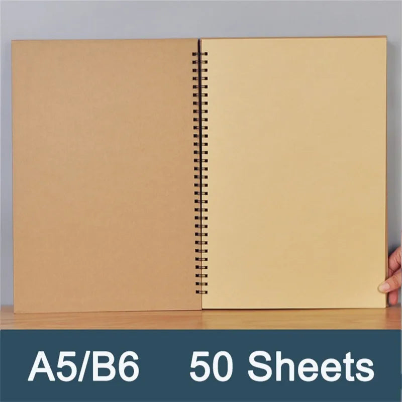 A4/A5/B5/B6 Sketchbook Diary Drawing Painting Graffiti Sketch Book Blank Grid Line Notepad Notebook Stationery School Supplies