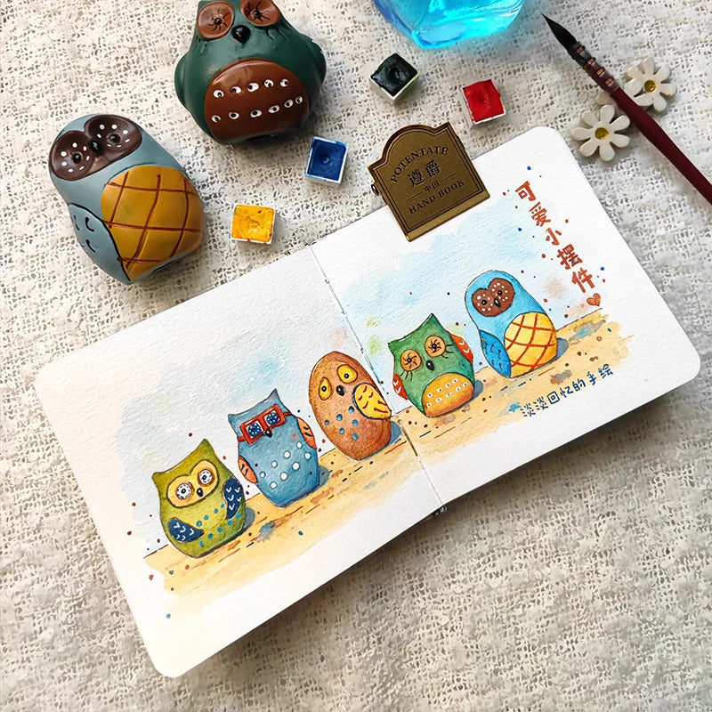 100% Cotton Square Watercolor Paper Book 24 Sheets 300g Art Student Painting Drawing Paper Sketchbook Journal Drawing Notebook
