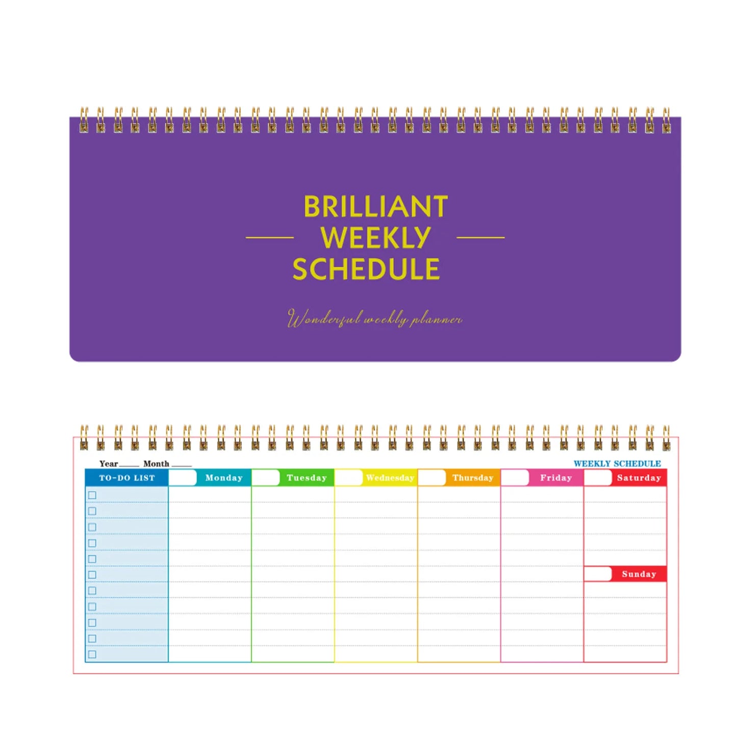 2025 New Planner Notebook Calendar Diary Schedule English Week Plan Memo Time Management Handbook Office School Stationery