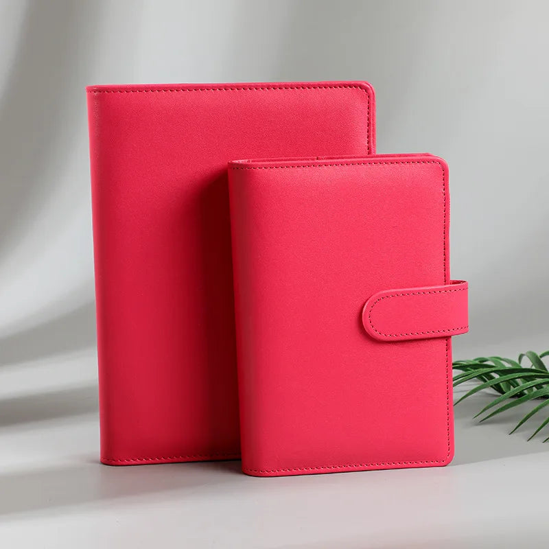 A5/A6 PU Leather Marbled Notebook Binder Budget Planner 6 Ring Binder Hand Ledger Cover School Stationery