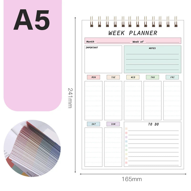 2024 Weekly Planner Notebook 52 Weeks Schedule Notepad To Do List Memo Pad Agenda Diary Organizer School Office Supplies