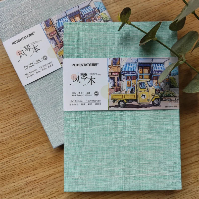 100% Cotton Square Watercolor Paper Book 24 Sheets 300g Art Student Painting Drawing Paper Sketchbook Journal Drawing Notebook