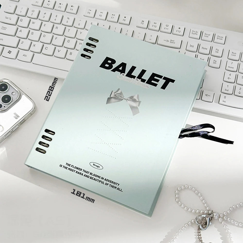 A5 Loose-Leaf Notebook Bow Detachable Notebook Binder Lined Book Spiral Note Book School Student Supplies