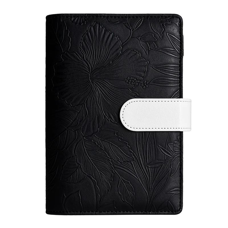 A6 Vintage Embossed Cover Money Budget Planner Binder DIY Binder Notebook Cover Diary Agenda Planner Paper Cover School