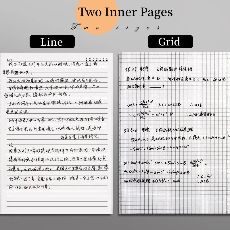 A4/A5/B5/B6 Sketchbook Diary Drawing Painting Graffiti Sketch Book Blank Grid Line Notepad Notebook Stationery School Supplies