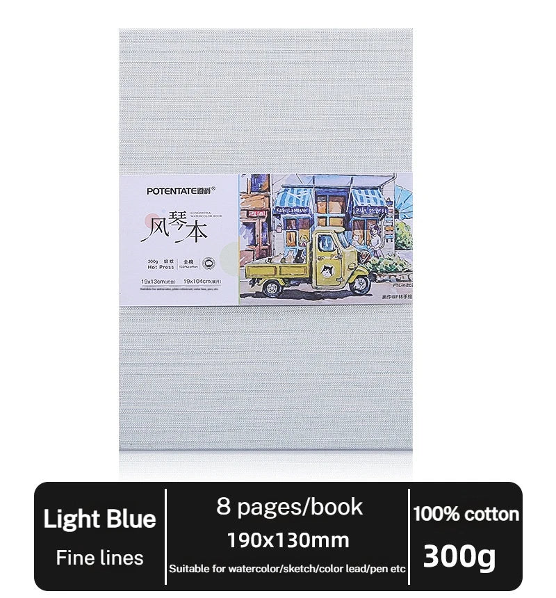 100% Cotton Square Watercolor Paper Book 24 Sheets 300g Art Student Painting Drawing Paper Sketchbook Journal Drawing Notebook