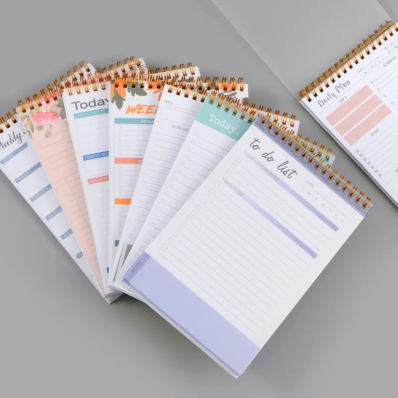 Daily Planner A5 Coil Full English Time Management To Do List Calendar Efficiency Manual Notebooks Office Accessories