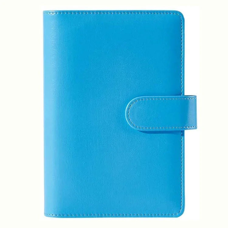Macaron Color A5 A6 6 Ring Binder PU Clip-on Notebook Leather Loose Leaf Notebook Cover Notebooks Journal Kawaii Stationery