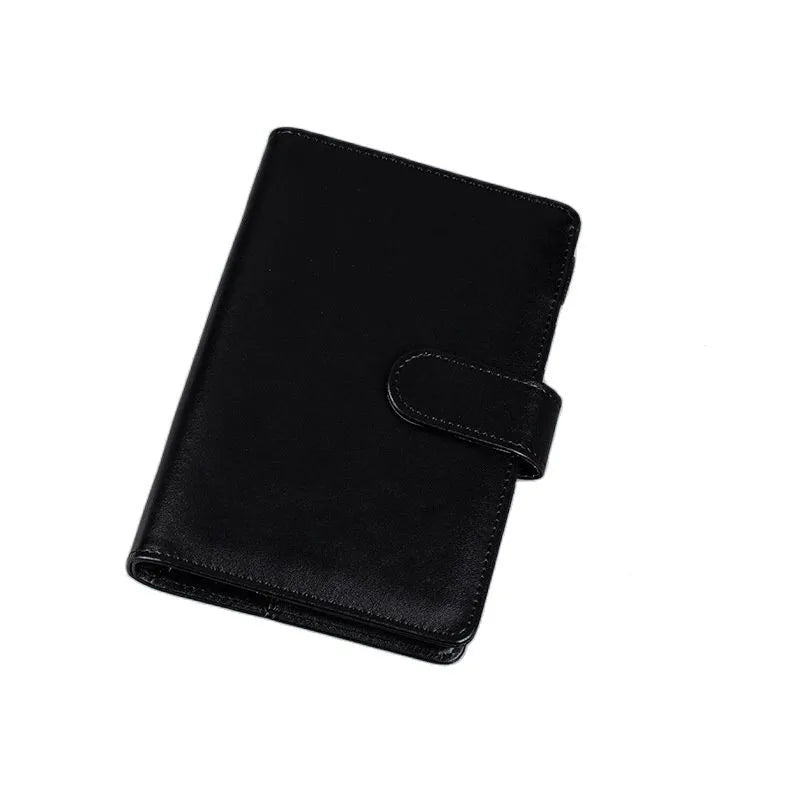 Macaron Color A5 A6 6 Ring Binder PU Clip-on Notebook Leather Loose Leaf Notebook Cover Notebooks Journal Kawaii Stationery