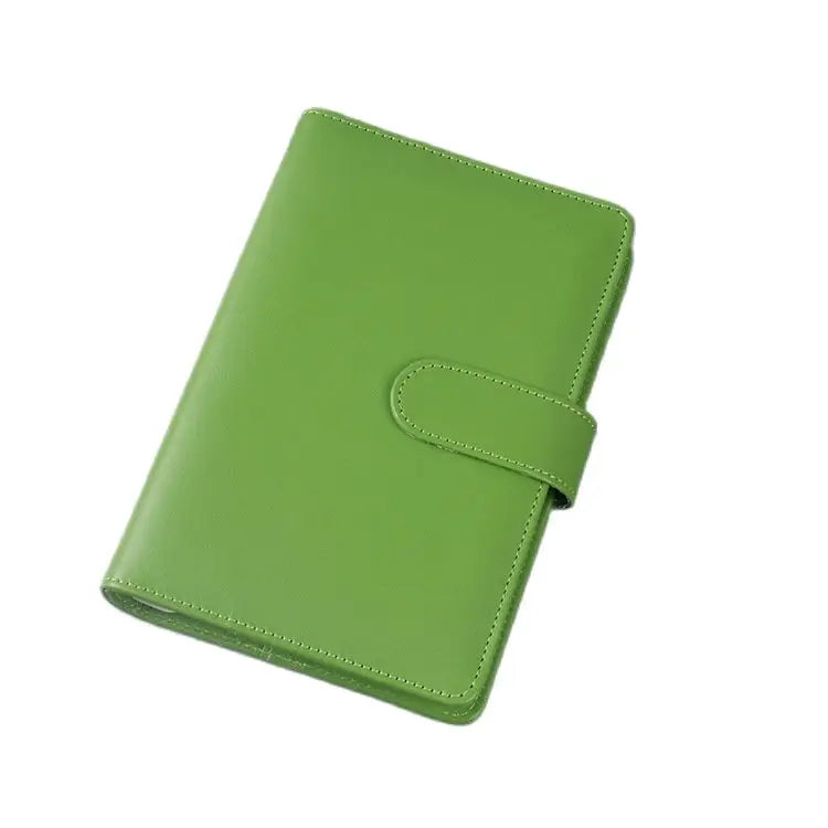 Macaron Color A5 A6 6 Ring Binder PU Clip-on Notebook Leather Loose Leaf Notebook Cover Notebooks Journal Kawaii Stationery