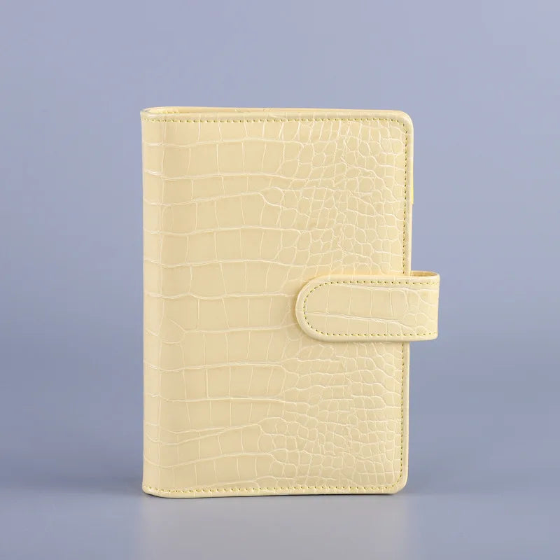 A5 A6 Macaroon Laser Color Crocodile Pattern DIY Binder Notebook Cover Diary Agenda Planner Paper Cover School Stationery
