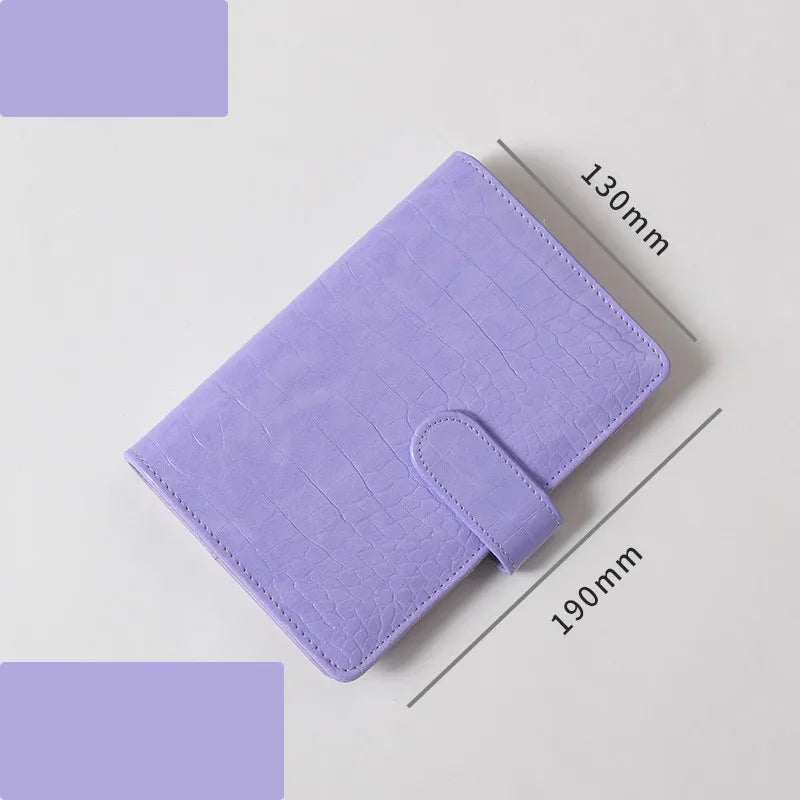 A5 A6 Macaroon Laser Color Crocodile Pattern DIY Binder Notebook Cover Diary Agenda Planner Paper Cover School Stationery