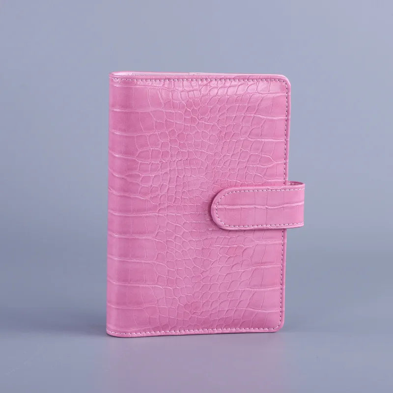 A5 A6 Macaroon Laser Color Crocodile Pattern DIY Binder Notebook Cover Diary Agenda Planner Paper Cover School Stationery