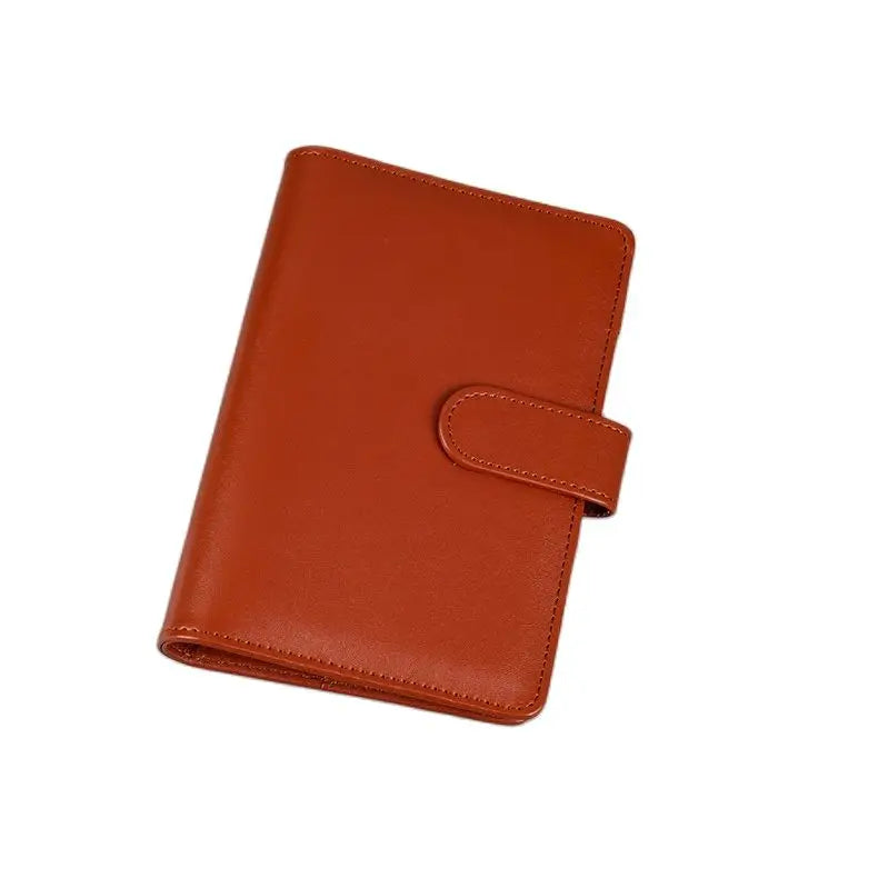 Macaron Color A5 A6 6 Ring Binder PU Clip-on Notebook Leather Loose Leaf Notebook Cover Notebooks Journal Kawaii Stationery