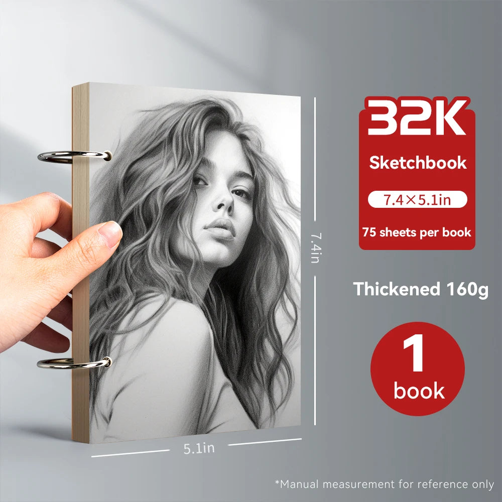Professional Sketchbook Thick Drawing Paper 32k Artist Graffiti Painting Notebooks For Students Art Supplies Spiral Notebook A5