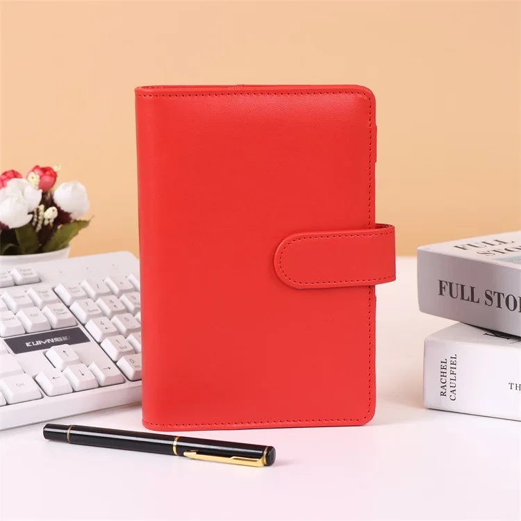 Macaroon Color A6/A5 PU Leather DIY Binder Notebook Cover Diary Agenda Planner Paper Cover School Stationery