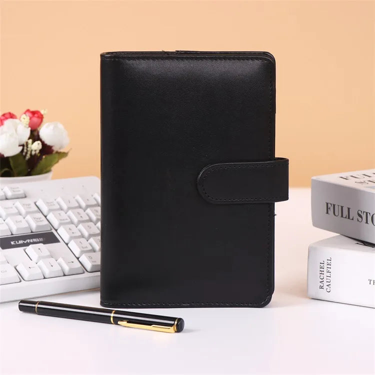 Macaroon Color A6/A5 PU Leather DIY Binder Notebook Cover Diary Agenda Planner Paper Cover School Stationery