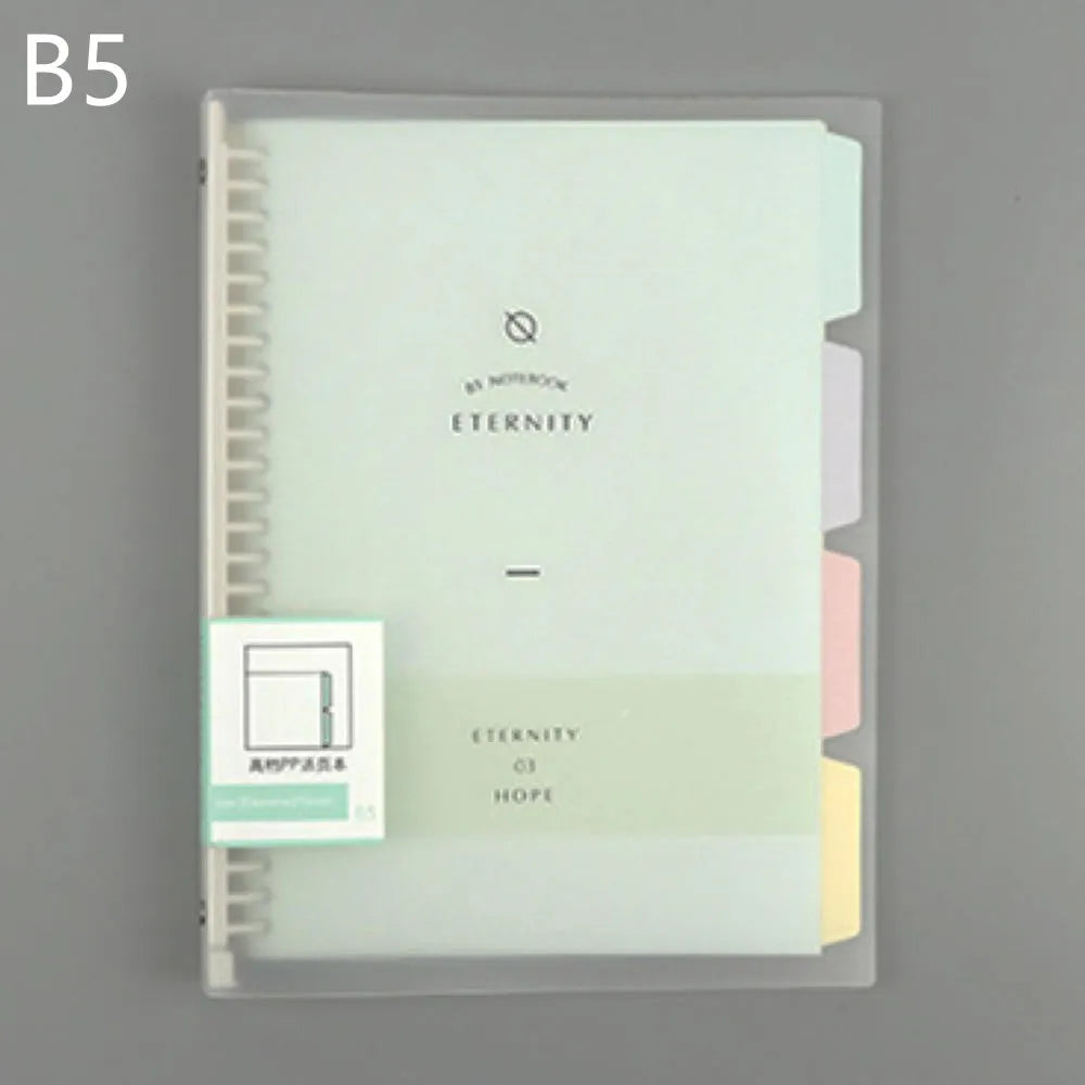 New Refill Binder Notebook A5 Loose Leaf Refillable Replaceable Metal Ring Planner Notebook Stationery School Office Supplies