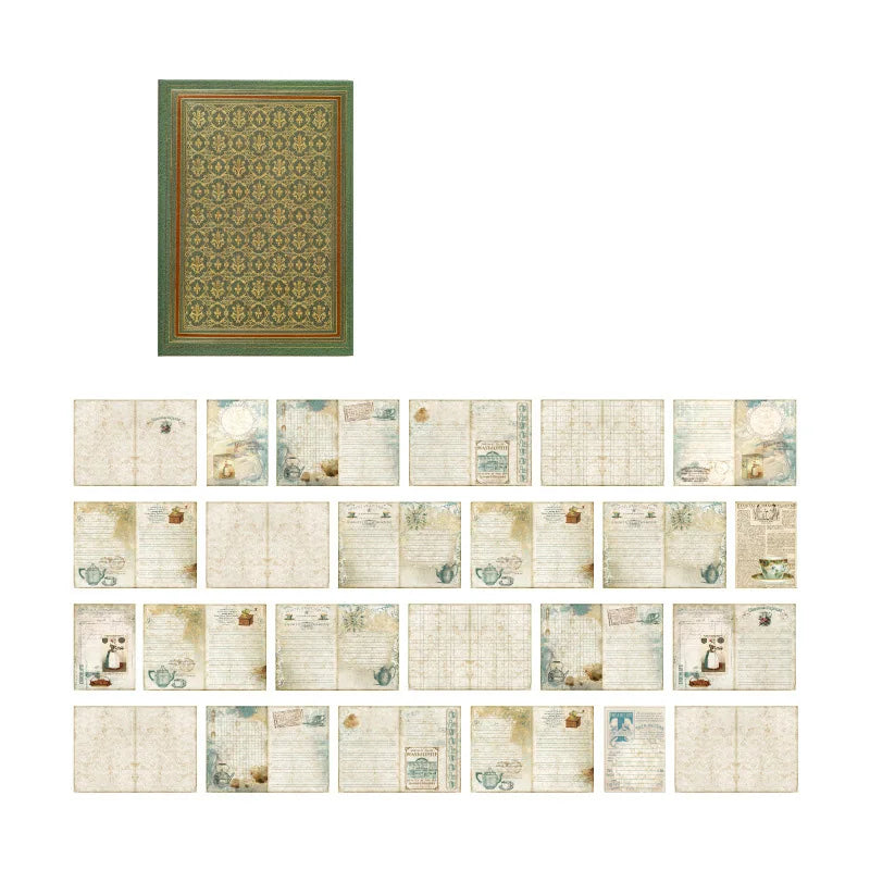 Retro Plant Notebook Medieval Series European Diary Students Hardcover Notepad Girl Scrapbook