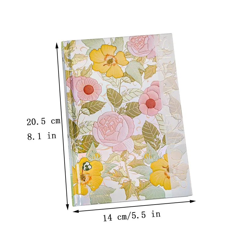 hardcover notebook shadow of flower series A5 horizontal line inner page exquisite cover notepad student diary