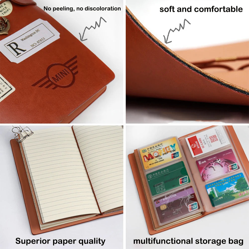 Portable Students School Writing Kraft Paper Notebook Retro Travel Diary Outdoor Journal Planner Agenda Hand Account Present