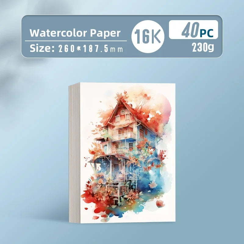 Professional Square Watercolor Paper Card Blank Postcard 300g Medium Coarse Grain Painting Supplies Arts Watercolor Paper Sheets