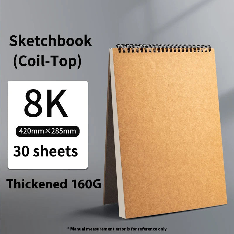 Professional sketchbook Thick paper 160 GSM Drawing Watercolor Spiral notebook Art school Sketching supplies drawing notepad