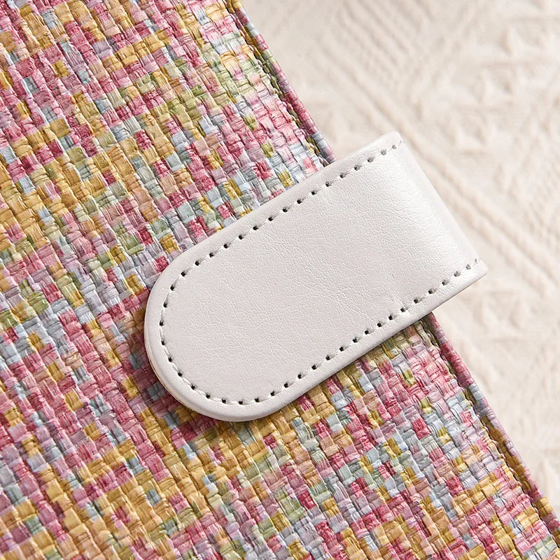 A6  Rainbow Knitting Pattern DIY Loose Leaft Binder Notebook Cover Diary Agenda Planner Paper Cover School Stationery