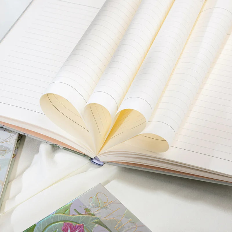 hardcover notebook shadow of flower series A5 horizontal line inner page exquisite cover notepad student diary