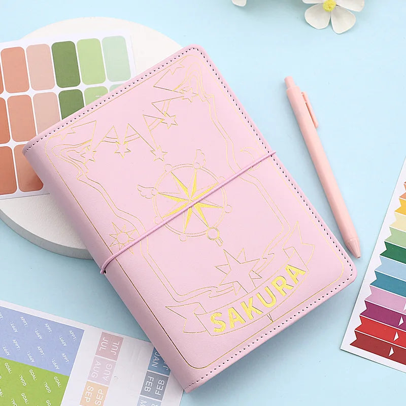 A6 Binder Budget Planner Notebook Bronzing Only Covers Folder 6 Hole Binder Pockets Plastic Binder Zipper Money Saving Envelope