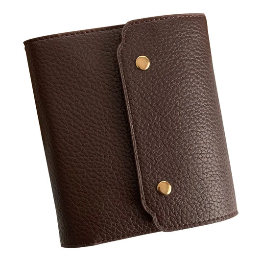 M5/A7Only One Size Retro Soft Leather PU Leather Triple Fold Handheld Ledger With Inner Loose Leaf Notebook Journal Kawaii