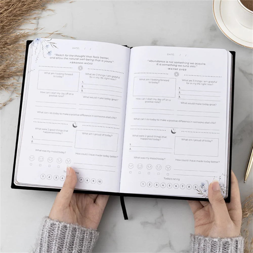 Gratitude Journal 5 Minute Daily Notebook For More Happiness Optimism Affirmation Reflection Record Of Life Sentiments