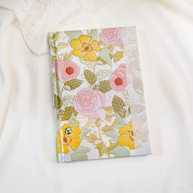 hardcover notebook shadow of flower series A5 horizontal line inner page exquisite cover notepad student diary