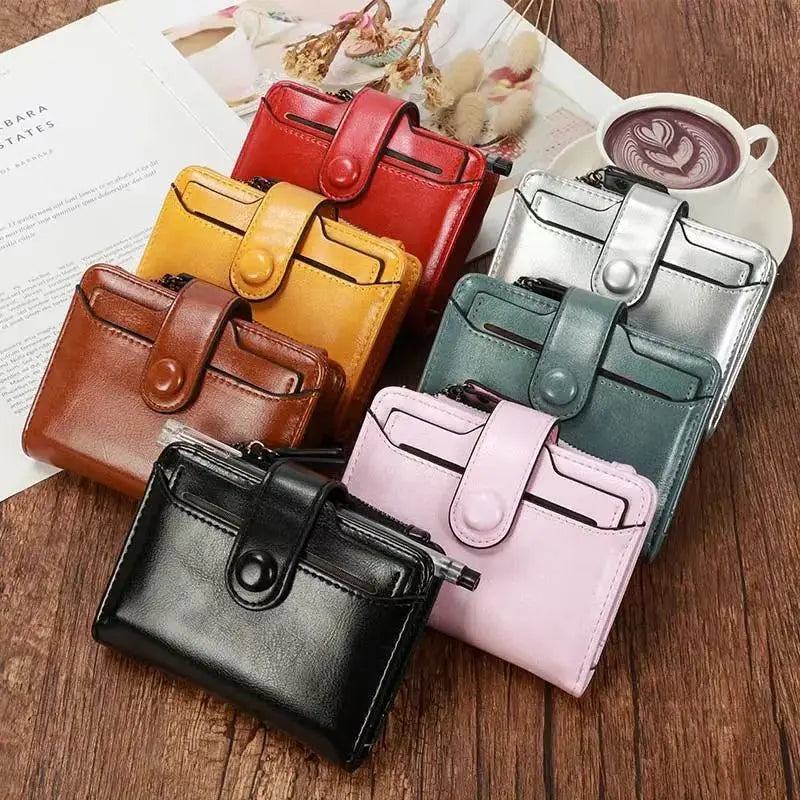 Mini A7 Notebook Binder Multifunction Wallet Card Holder Portable Soft Leather Small Notepad,with 40 inner pages